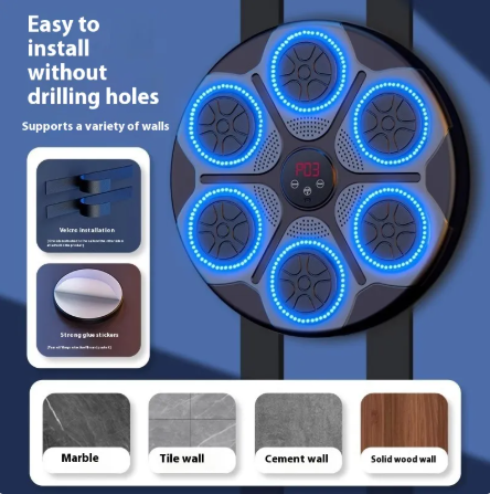 Music Boxing Machine – Bluetooth Wall Pad with RGB Light