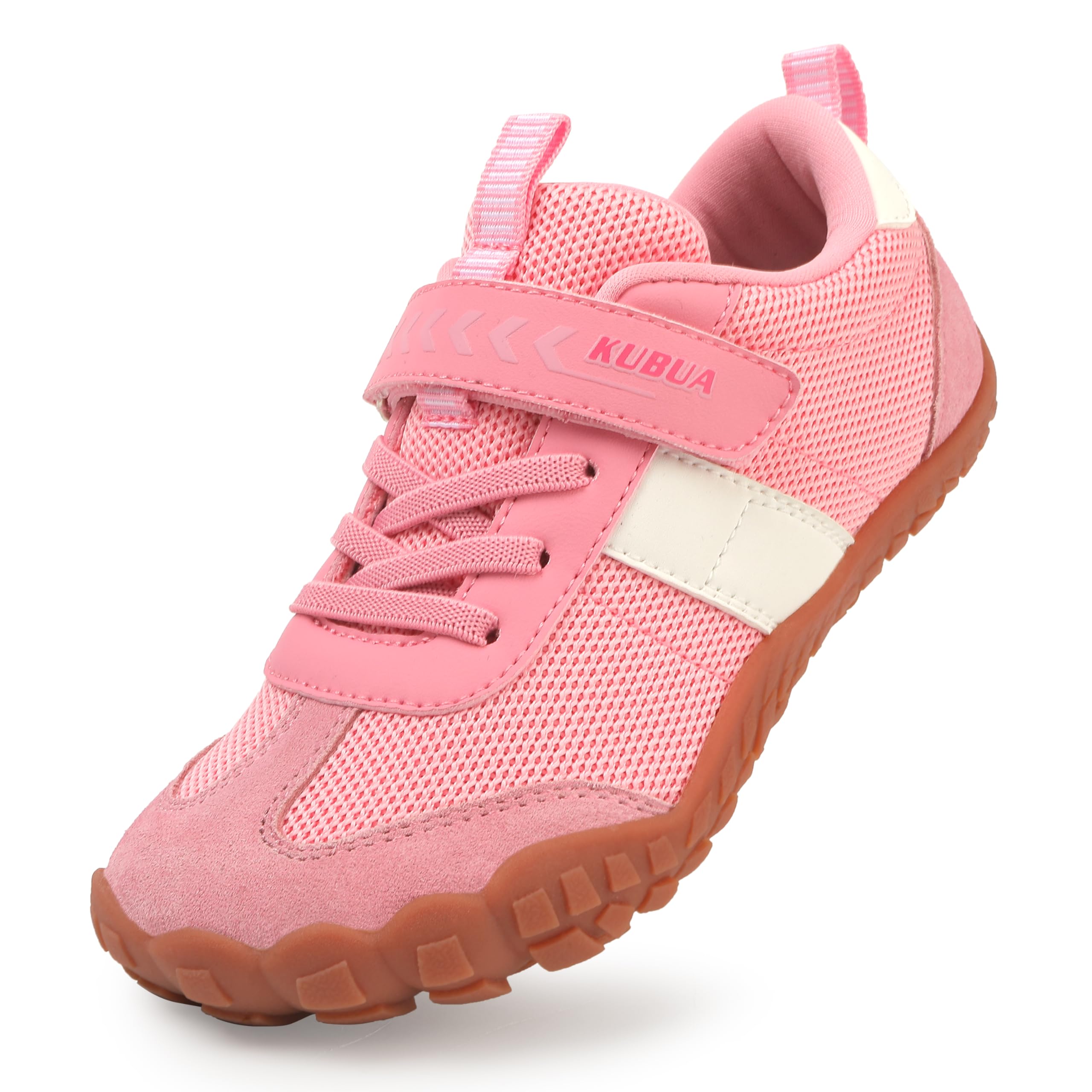 KUBUA Boys Girls Barefoot Sneakers Kids Barefoot Shoes Comfortable Non-Slip Hiking Shoes for Indoor Outdoor Walking Tennis Running Exercise Pink 3.5 Big Kid