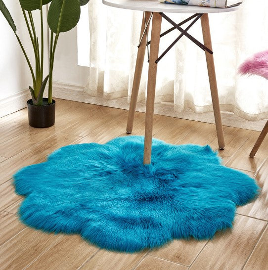 Plum Blossom Long Plush Carpet for Home Use