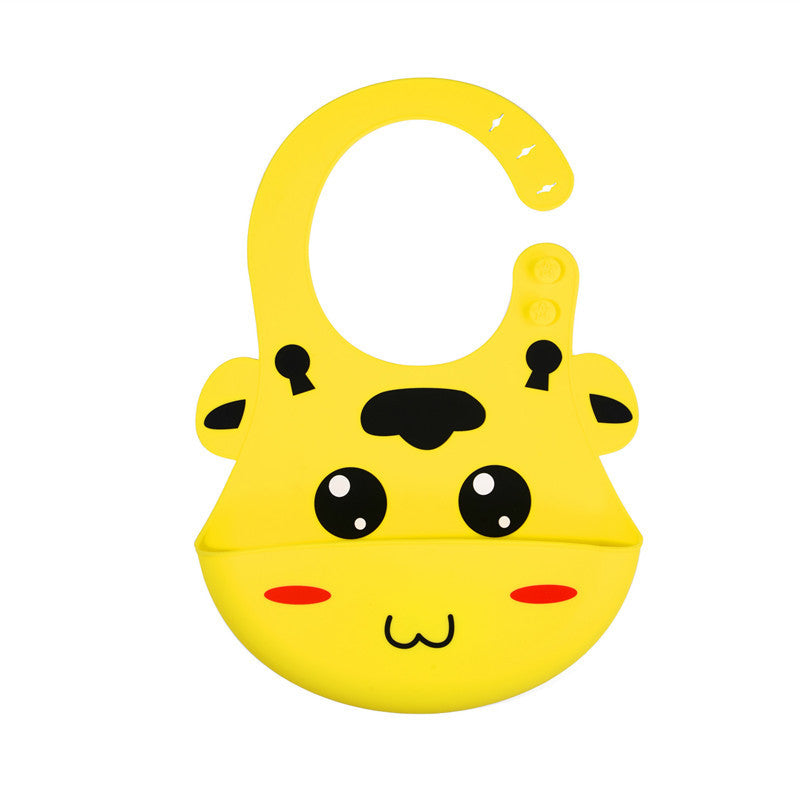Silicone Waterproof Adjustable Cartoon Bibs for Kids