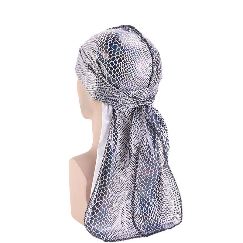 Crocodile Pattern Long Tail Pirate Hat with Cloak