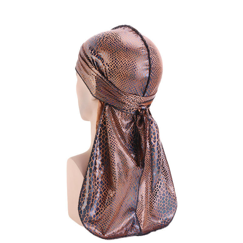 Crocodile Pattern Long Tail Pirate Hat with Cloak