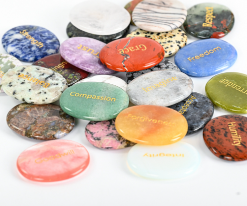 Wholesale Natural Crystal Oval Shaped Gemstone Slabs