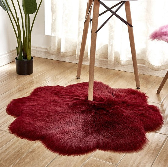Plum Blossom Long Plush Carpet for Home Use