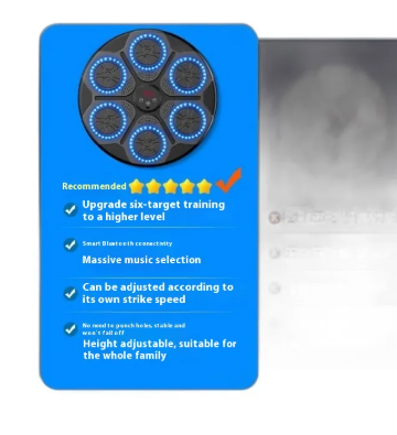 Music Boxing Machine – Bluetooth Wall Pad with RGB Light