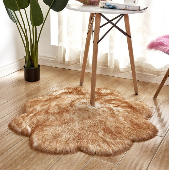 Plum Blossom Long Plush Carpet for Home Use