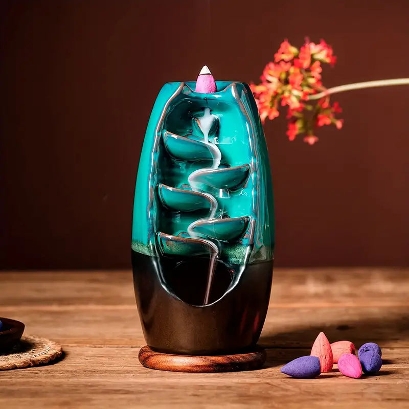 Ceramic Backflow Incense Holder for Home Decor