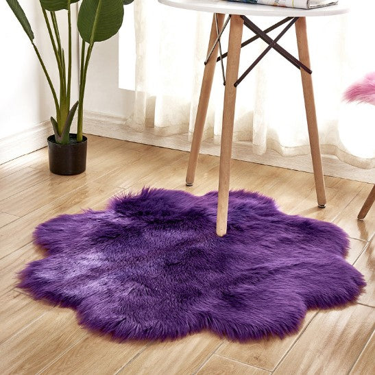 Plum Blossom Long Plush Carpet for Home Use