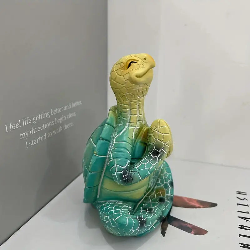 Yoga Turtle Meditation Statue for Home Garden Decor
