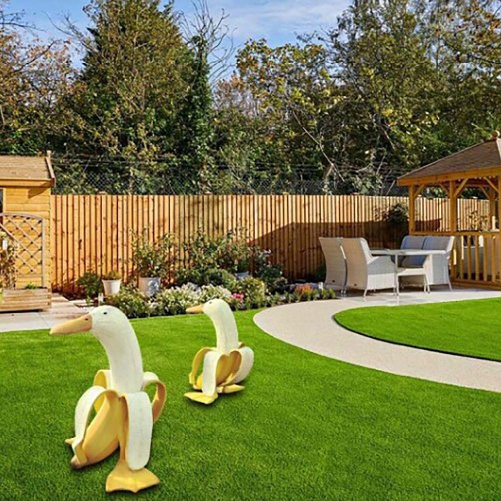 Vintage Banana Duck Garden Decor Sculpture for Home