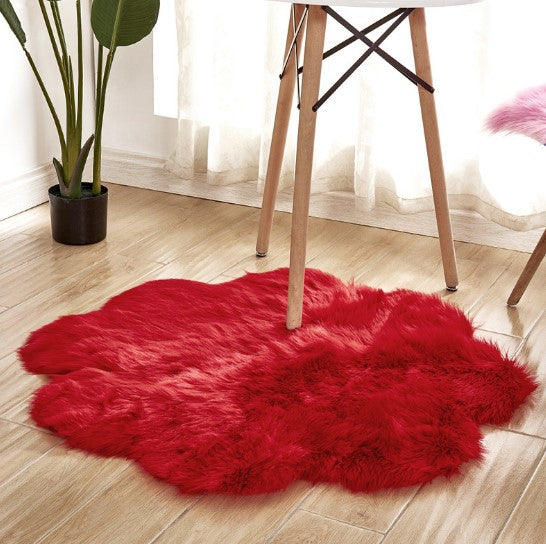 Plum Blossom Long Plush Carpet for Home Use