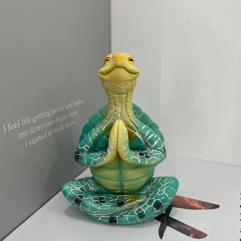 Yoga Turtle Meditation Statue for Home Garden Decor