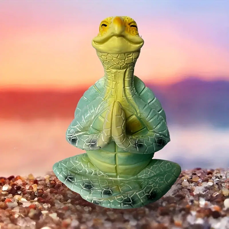 Yoga Turtle Meditation Statue for Home Garden Decor