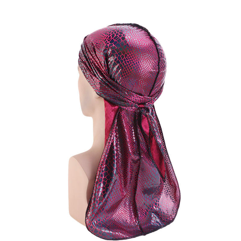 Crocodile Pattern Long Tail Pirate Hat with Cloak